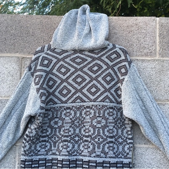 Violet Knitting Collections Sweater Button Down Hooded Free Size - Picture 9 of 11